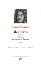 【法语原版】SAINT-SIMON Mémoires suivi d' Additions au Journal de Dangeau, tome VIII 圣西蒙公爵 回忆录及日记第八卷 LA PLEIADE 七星文库 法语/法文原版 小牛皮封皮 23K金书名烫金 36克圣经纸可以保存几百年不泛黄