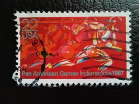 美国邮票（体育）：1987年泛美运动会 1枚