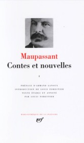 GUY DE MAUPASSANT Contes et nouvelles I, II 居伊·德·莫泊桑 短篇小说及故事集 两卷合售精美奢华大函套版 LA PLEIADE 七星文库 法语/法文原版 小牛皮封皮 23K金书名烫金 36克圣经纸可以保存几百年不泛黄