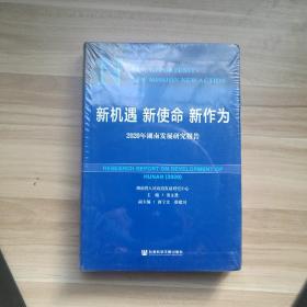 新机遇新使命新作为：2020年湖南发展研究报告