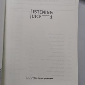 LISTENING JUICE FOR JUNIOR 1
WORKBOOK