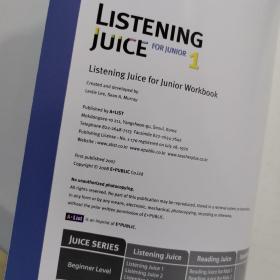 LISTENING JUICE FOR JUNIOR 1
WORKBOOK