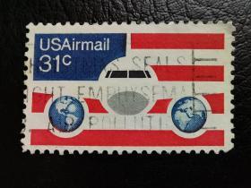 美国邮票（航空）：1976飞机 1枚