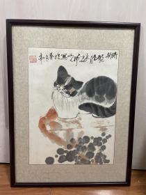 猫咪 李苦寒国画