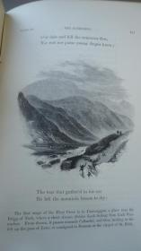 1853年Walter Scott – The Lady Of The Lake 司各特经典史诗《湖上夫人》金碧辉煌满堂烫金善本 著名画家Birket Foster与John Gilbert 插图