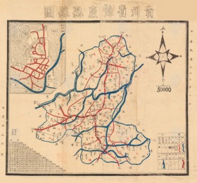 民国三十二年（1943年）《余庆县县图》（原图高清复制），（民国贵州遵义余庆老地图、余庆县老地图、余庆县地图、余庆地图），全图年代准确，图例丰富，色彩典雅，绘制详细。余庆县地理地名历史变迁重要地图史料。博物馆级地图史料。图中有馆藏水印，水印浅，与图和谐，请看图片。裱框后，风貌佳。