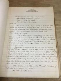 美国普渡大学论文手稿 英文书写1926年