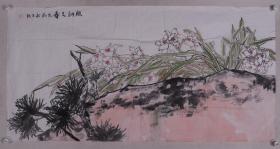 师从张立辰、著名画家 于子钦 戊戌年（2018）设色作品《版纳之春》一幅（纸本软片，约8.3平尺，钤印：于子钦印等）HXTX325604