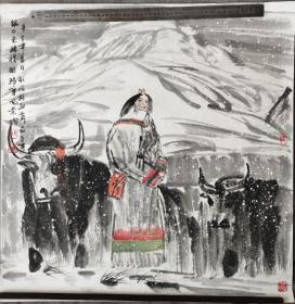 原中国美术家协会理事杜濨龄先生斗方人物作品