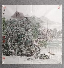 一峰画家，高峰，别号一峰，国画家，现为中国国画家协会理事，保真手绘原稿正品！