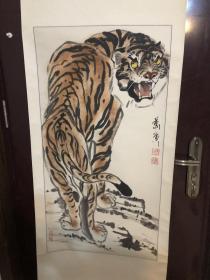 娄师白弟子万寅画虎51x98