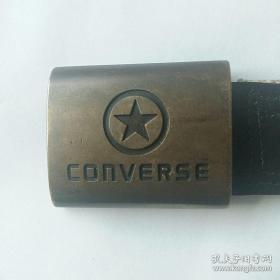 美国名牌CONVERSE帆布带皮带扣 铜质 附带头