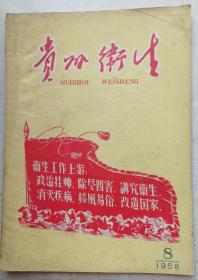 1958大16开 精美彩图《贵州卫生》第8期