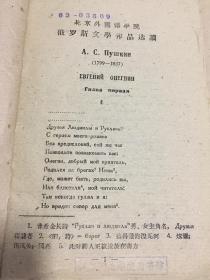 北京外国语学院 俄罗斯文学作品选读（1799-1837）
