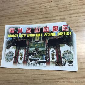 鬼城名山风景区 团队券 参观券 老门票