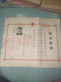 1950年7月，重庆市私立巴蜀中学毕业证书
