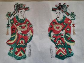 “门神”木版年画——状元进宝