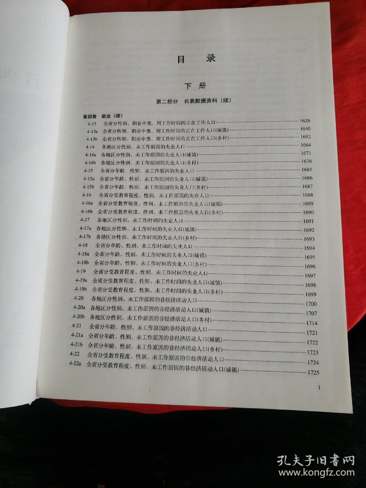 江西省2010年人口普查资料（下册）