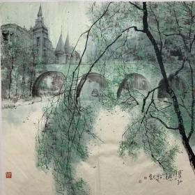 刘懋善，斗方画心