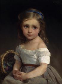 艺术微喷 油画布-Emile Munier01 穆尼尔, 小女孩 40x30cm