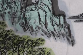 何镜涵入室弟子、中国当代书画艺术研究会副会长 齐建民 庚子年（2020） 水墨画作品《青山绿水》一幅（纸本软片，画心约8.4平尺，钤印：齐建民、南门醉卧）HXTX380393
