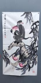 李龙潭：中国实力派名家李龙潭国画一副【李龙潭，山东工艺美术学院教授，中国美术家协会会员，中国工艺美术学会会员，英国皇家艺术研究院名誉院士、客座教授，山东壁画艺术研究院常务理事，北京峰润龙辉书画研究院院长】画片