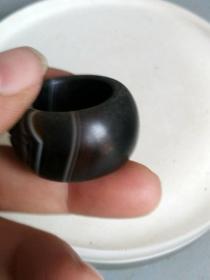 清代传世少见的老天珠戒指  . .