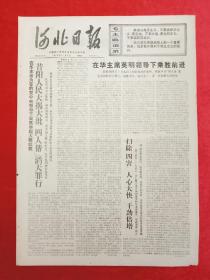 河北日报，1976年11月4日，报上文章有毛主席语录，昔阳，邯郸，临城县消息。读鲁迅《捣鬼心传》李瑞林，戳穿“白骨精”何刚勇文章等内容。