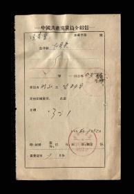 1956年：北京市公安局【老介绍信】一张 收藏品 老证明
