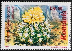 AA念椿萱 外国邮票 罗马尼亚 5261 1997年 植物仙人掌 6-6 6150L全旧