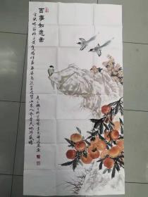 【保真 精品】中美协会员 夏津美协副主席 李克祥 四尺整张精品花鸟3