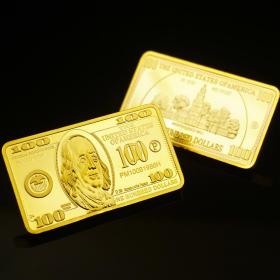 美国纪念币100纪念块USA 100 Dollar Bullion  Gold Bar