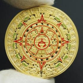 Mexican Maya Aztec Calendar Prophecy玛雅纪念币 外贸币工厂