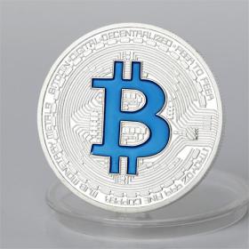bitcoin纪念币金银币彩绘银币外贸硬币跨境外国币