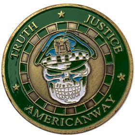 美国芝加哥青古铜纪念币 收藏币骷髅硬币纪念章徽章