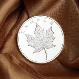 加拿大枫叶纪念币跨境货源外贸纪念币女王枫叶币微浮雕镀银币