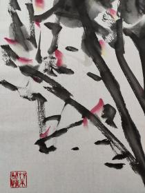 中国美术家协会会员，浙江省花鸟画家协会副主席【何水法】花卉 四条屏