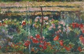 艺术微喷 油画布-Claude_Monet_-_Peony_Garden62x40厘米