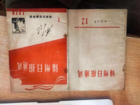 锦州日报通讯 1972 第1期和第12期