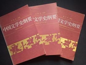 《中国文学史纲要》存二、三、四册1986年11月1版1印（袁行霈编著，北京大学出版社）三本合售