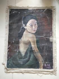 靳尚谊 老油画人物 手绘 1985