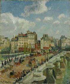 艺术微喷 油画布-Camille_Pissarro_-_The_Pont-Neuf42x50厘米