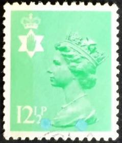 念椿萱 北爱尔兰邮票 英国女王 梅钦普票 12.5P信销票