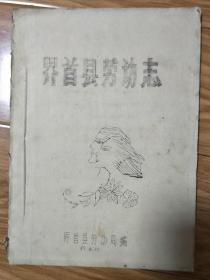 《界首县劳动志》1985年油印稿本，稀少！