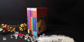 哈利波特1-4合集套装英版平装 完美盒无开裂书脊无折痕harry potter 1-4 box set