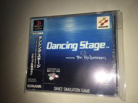 日本正版PS1游戏：Dancing Stage 跳舞毯游戏 箱说侧边全