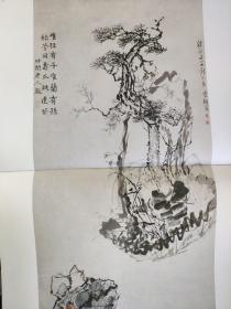 明清山水花鸟名家精品选   中国古代名家精品丛书 4开 库存未阅 收录沈周恽寿平罗聘李鱓吕纪华喦喦花鸟草虫册页精选画集书籍    此《桂菊山禽图》绘桂树、湖石后面菊花盛开，地上、树上散落三三两两的山禽，工整浓丽，略变南宋院体。此图笔法工细，敷色鲜艳，珍禽、名花相配，具有浓郁富丽气息，为其工笔花鸟画的代表作