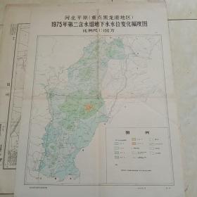 河北平原（重点黑龙港地区）1975年第二含水组地下水水位变化幅度图