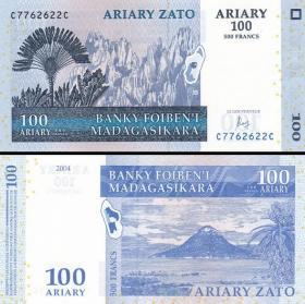 念椿萱-外国纸币 马达加斯加 97A 100阿利亚里 2007