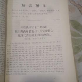 王效禹同志十二月六日在山东省县以上革命委员会党员代表会议上的讲话要点